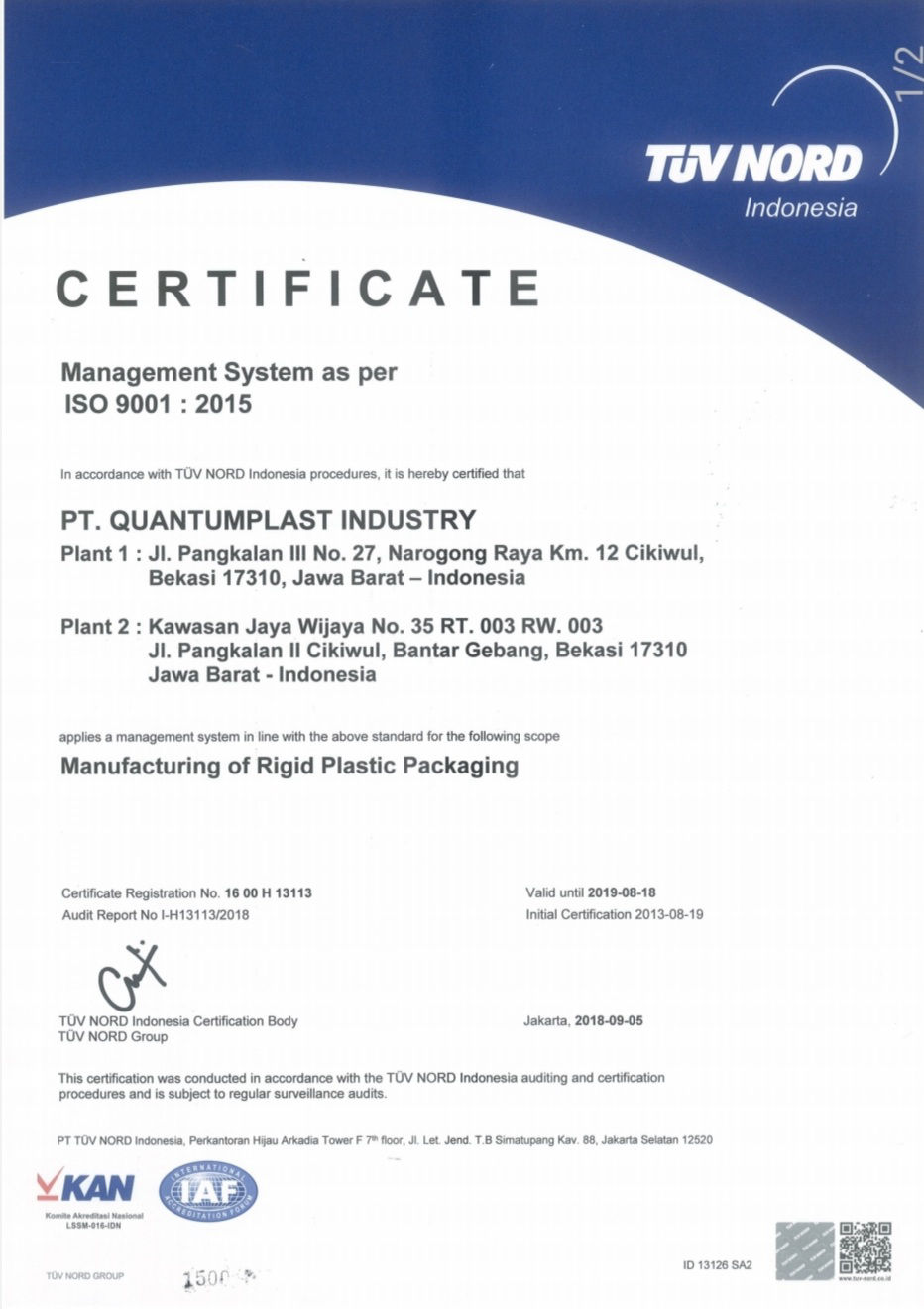 iso 9001 : 2015